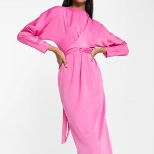 RARE ASOS DESIGN BARBIE BEAUTIFUL PINK MAXI DRESS